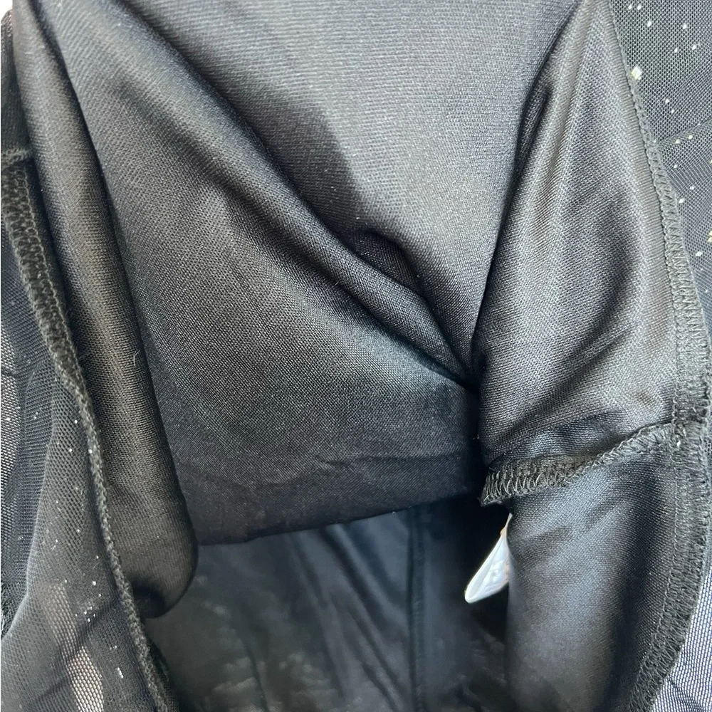 🆕 NWOT 🖤 Glitter Mesh Sweetheart Neck Bodycon Dress | LBD | Women’s Small - Picture 12 of 15